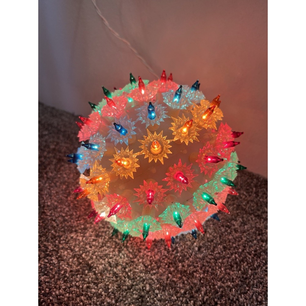 Vintage Christmas‎ Hanging Multi Color 6" Sphere Kissing Ball Works